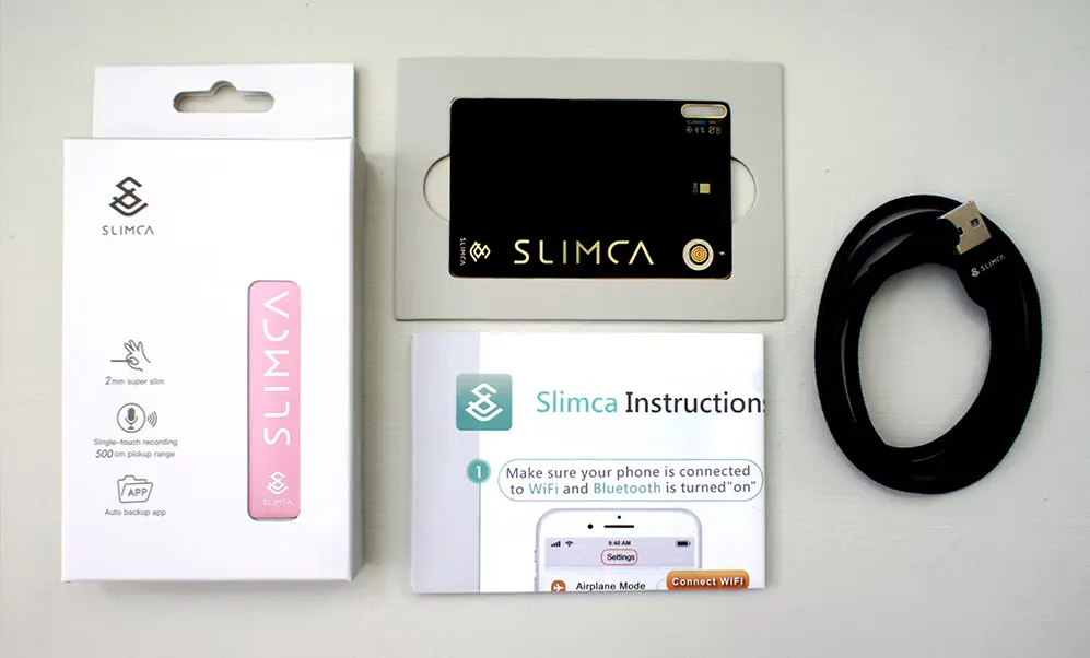 World's Thinnest Digital Voice Logger Bluetooth WIFI SD 0.2cm Card Recorder Rechargeable for Wallets