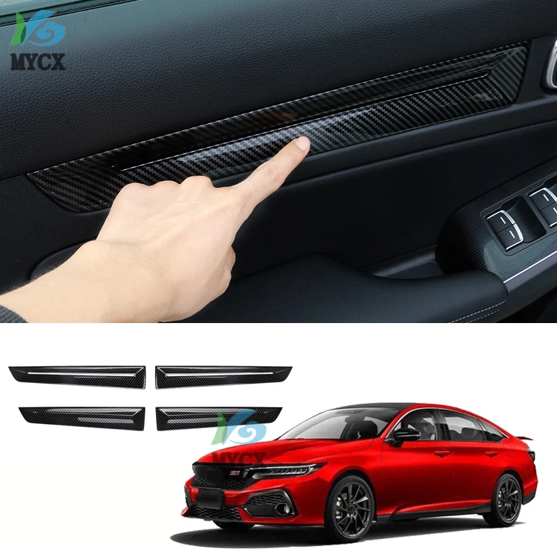 

Car Interior ABS carbon fiber pattern Sticker Inside Door Molding Trim Strip Decoration FOR Honda Civic 11th 2022