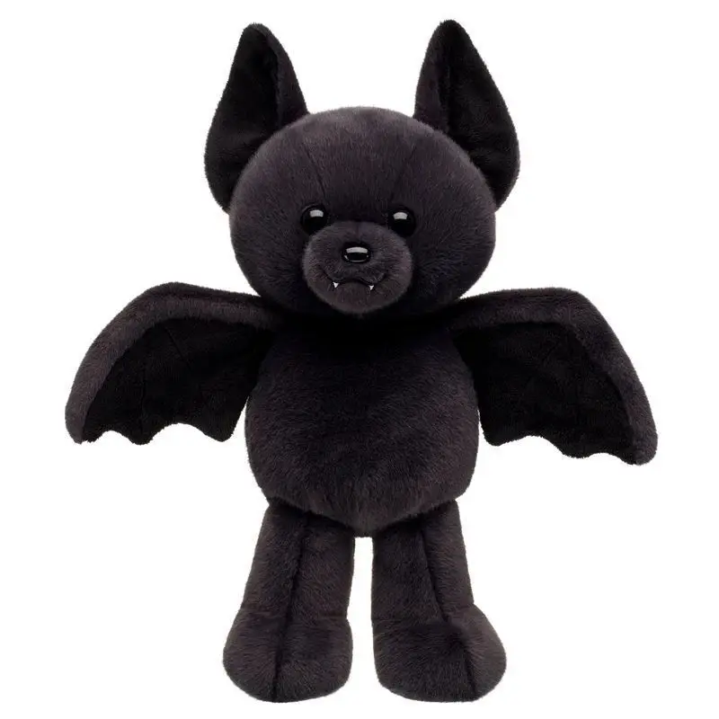 New Halloween Bat Stuffed Animal Plush Toy Cute Black Bear Cotton Doll Soft Pillows Room Decor Kids Halloween Christmas Gifts