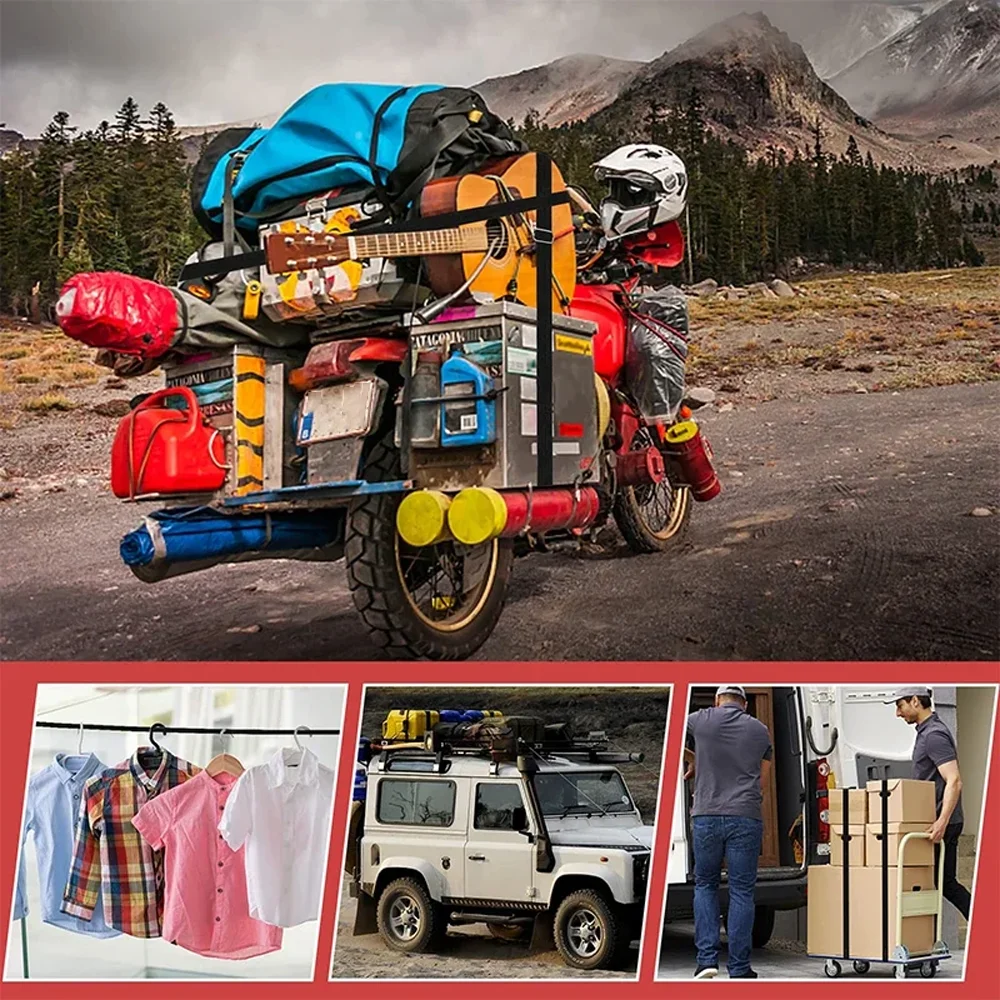 Versatile Motorcycle Luggage Rope Cord Hooks Universal Elastics Rubber Bike Car Luggages Fixed Band Hook Motorbike Equipments