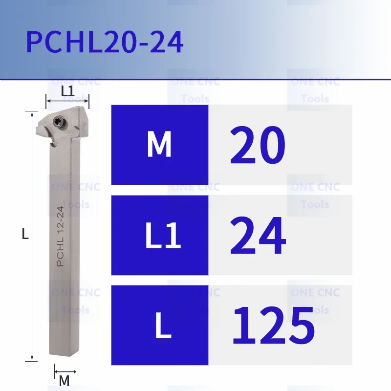 Imagem -05 - Pchl Branco Níquel Cnc Turning Tool Holder Pentágono Overlord Insere Grooving Ferramenta Bar Pchl10 Pchl12 Pchl16 Pchl2024 Penta24n