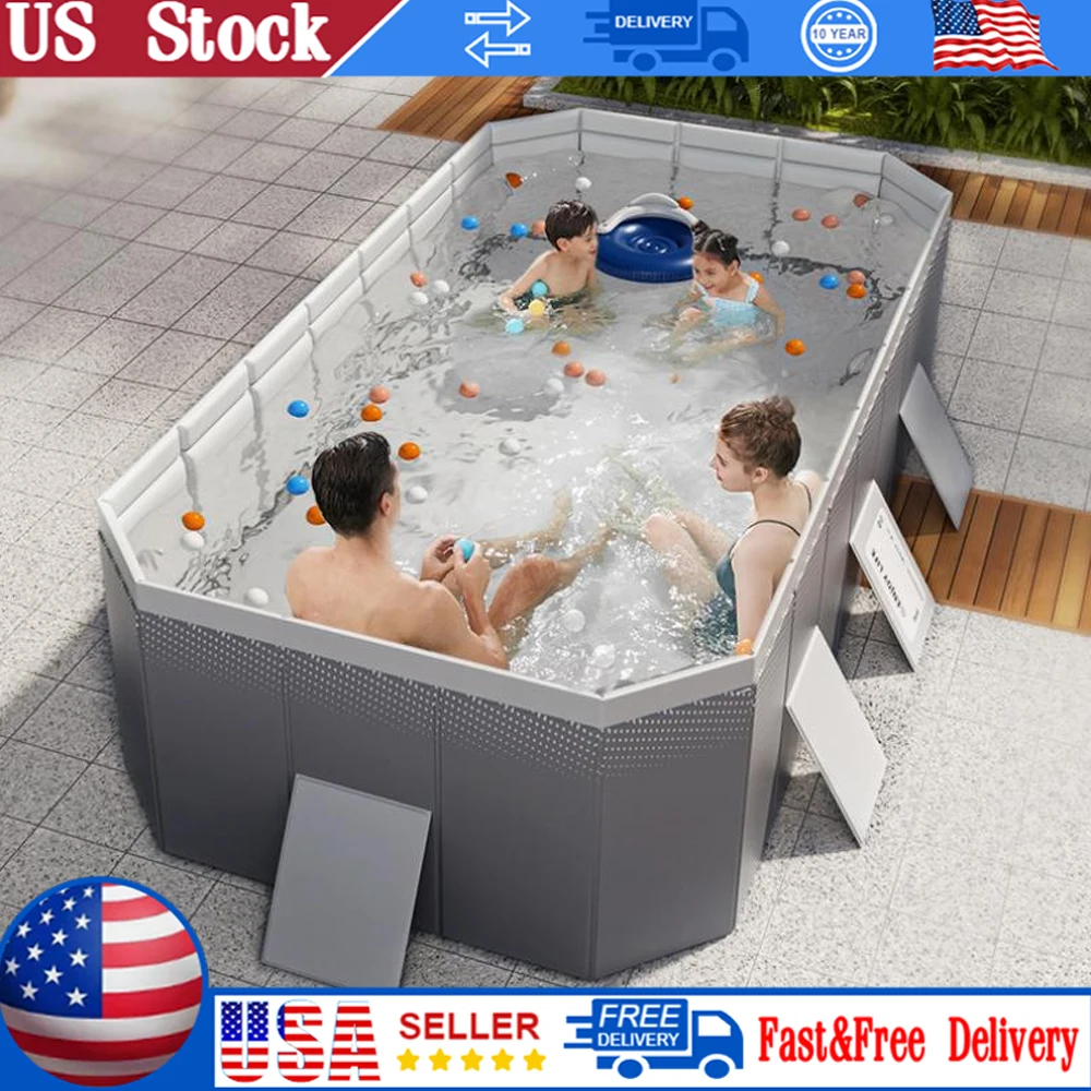 

Foldable Non-inflatable Swimming Pool Large Home Outdoor Portable Durable Thickened Wear-resistant Entertainment Swimming Pool