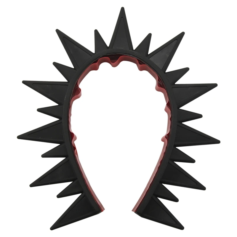 Reflective Motorcycle Helmet Mohawk Spikes Rubber With Red Helmet Decals(Helmet Not Included)