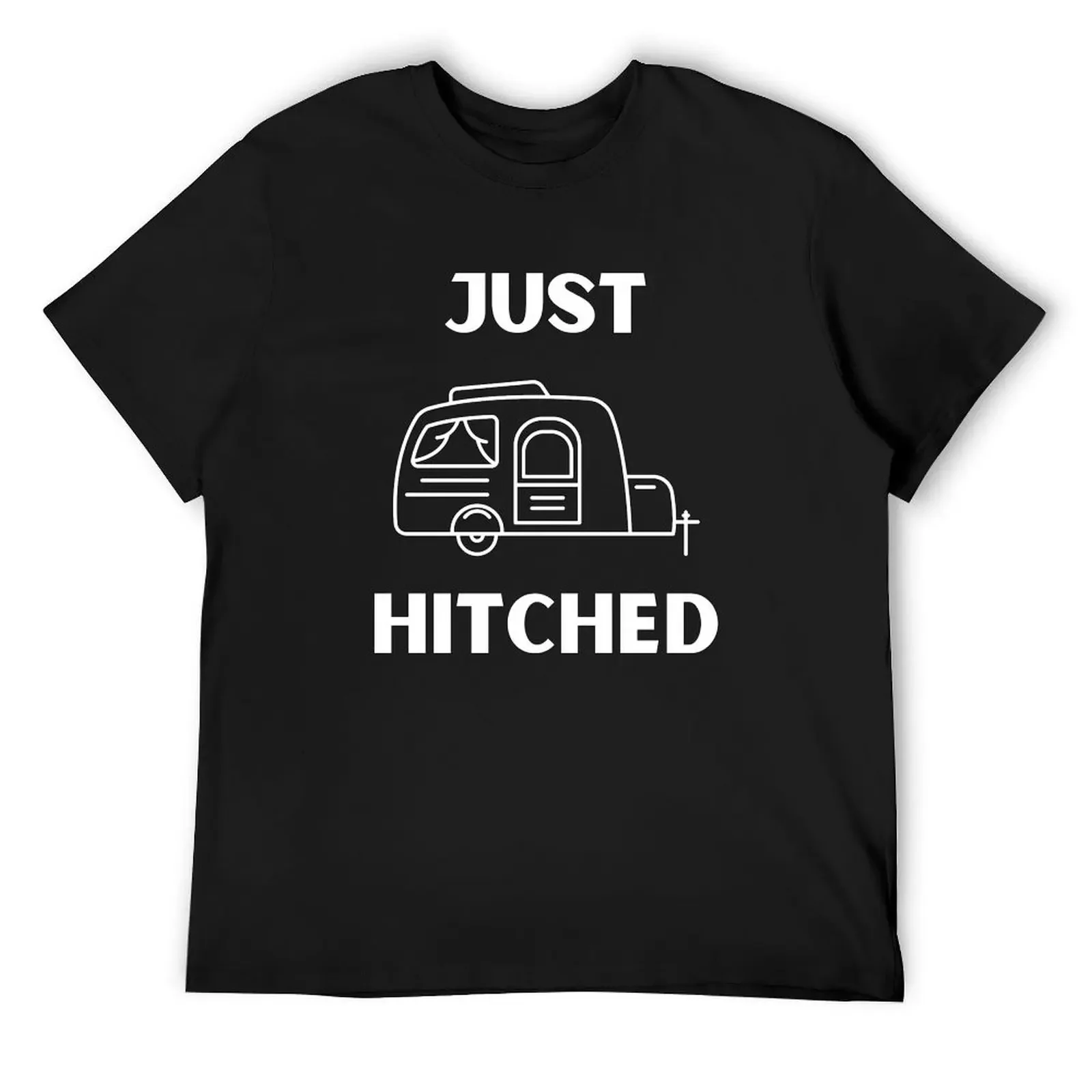 

Just hitched T-Shirt vintage graphic tee gifts for boyfriend man t shirt cute tops heavyweight t shirts for men
