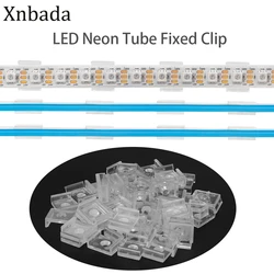 Złącze LED Fix Klipsy Plastikowe Akcesoria Montażowe Na Ścianie Dla 6MM 10MM 12MM 13MM RGB 5050 2835 Neon Strip Light