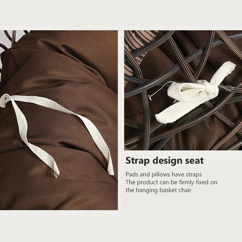 Columpio colgante sin relleno o relleno, funda de cojín para silla, cesta de huevo, redonda, desmontable, Papasan, para Patio y hogar