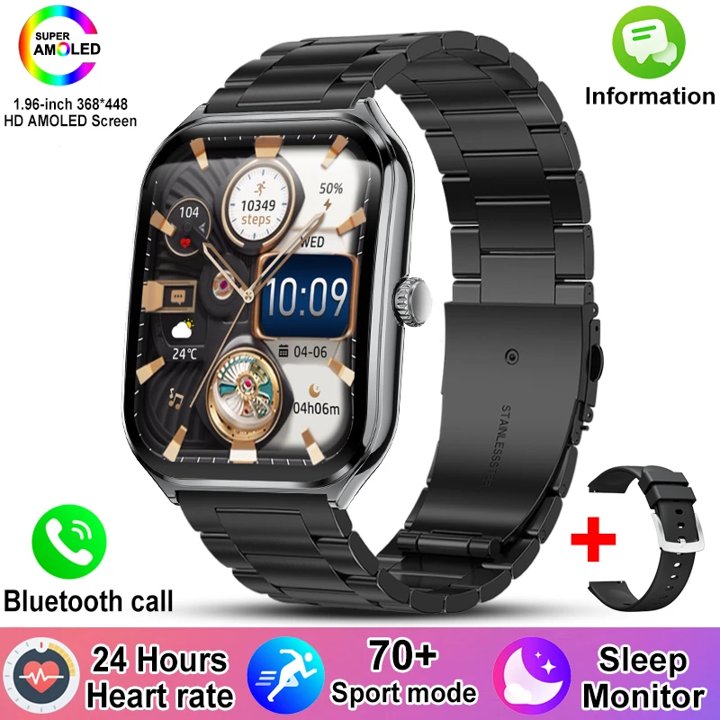 Neue Für OPPO Ultra Dünne Smart Uhr Männer AMOLED HD Bildschirm Zeigen Immer Zeit Herzfrequenz Bluetooth Anruf Sport Wasserdichte Smartwatch