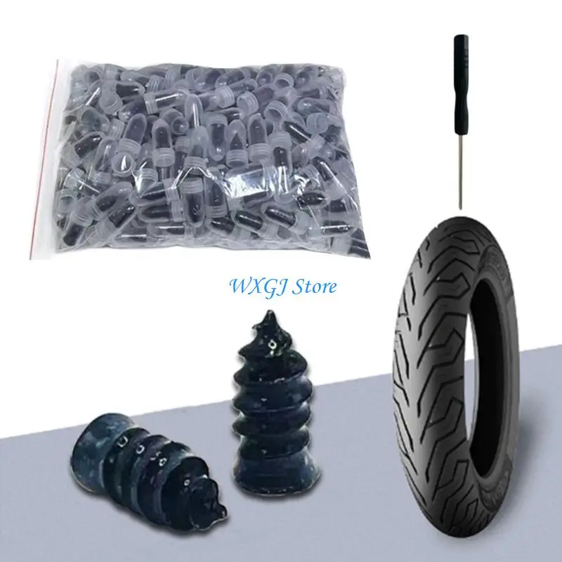 

37JE 100pcs Vacuum Tire Fixing Nails Puncture Repair for Autos Motorcycles & Bicycles