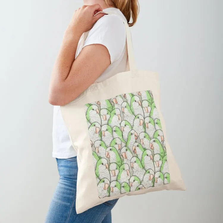 

Green Quaker Monk Parakeets Tote Bag bags luxury women Gift bag the tote bag Women's shopper
