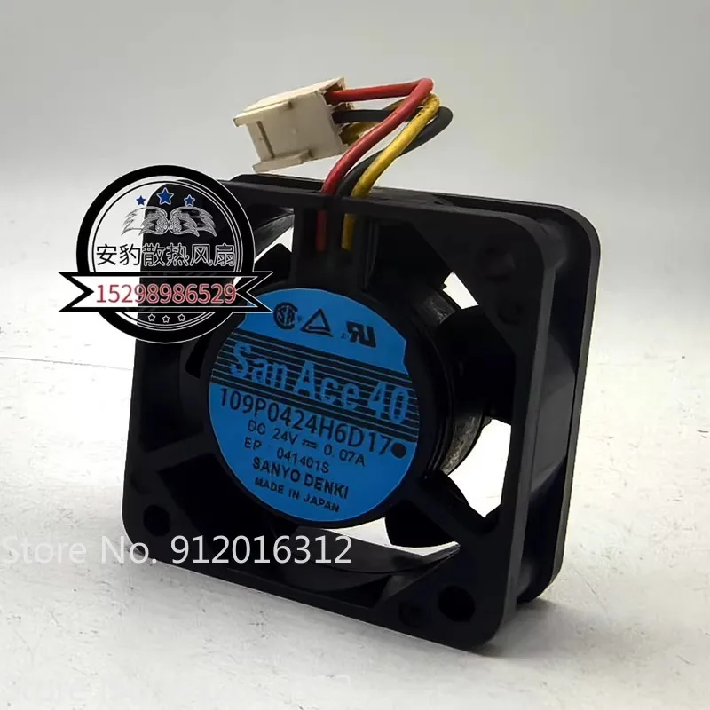 Ventilador Original para Sanyo SanAce40 24V 0.07A 109P0424H6D17 4020, Ventilador Inverter de 40 * 40 * 20MM