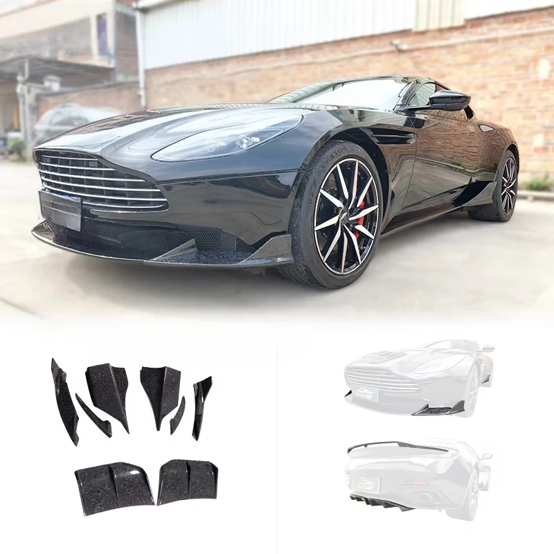 For Aston Martin DB11 Body Kit Carbon Fiber Car Bumpers Side Skirts Rear Diffuser Corner Guard Decorations for Car Modification