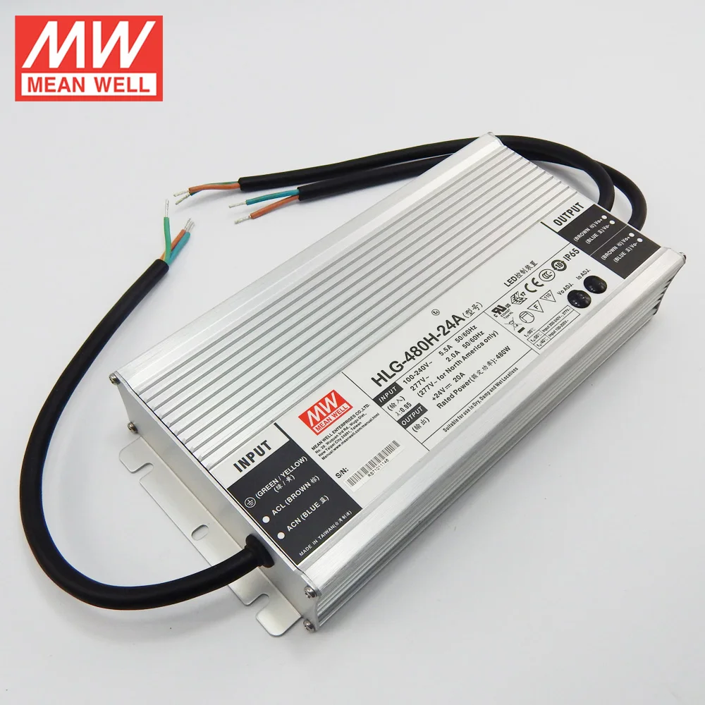 MEANWELL waterproof 7 years warranty aluminum case CE PSE 400w led driver HLG-480H-24A