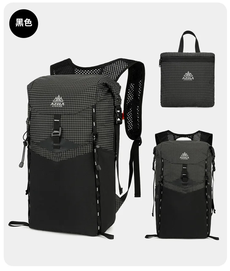 Wasserdichter Wanderrucksack, leichter, faltbarer, verstaubarer Tagesrucksack aus Polyester, Outdoor-Reise-Camping-Rucksack für Männer und Frauen – Detail 34