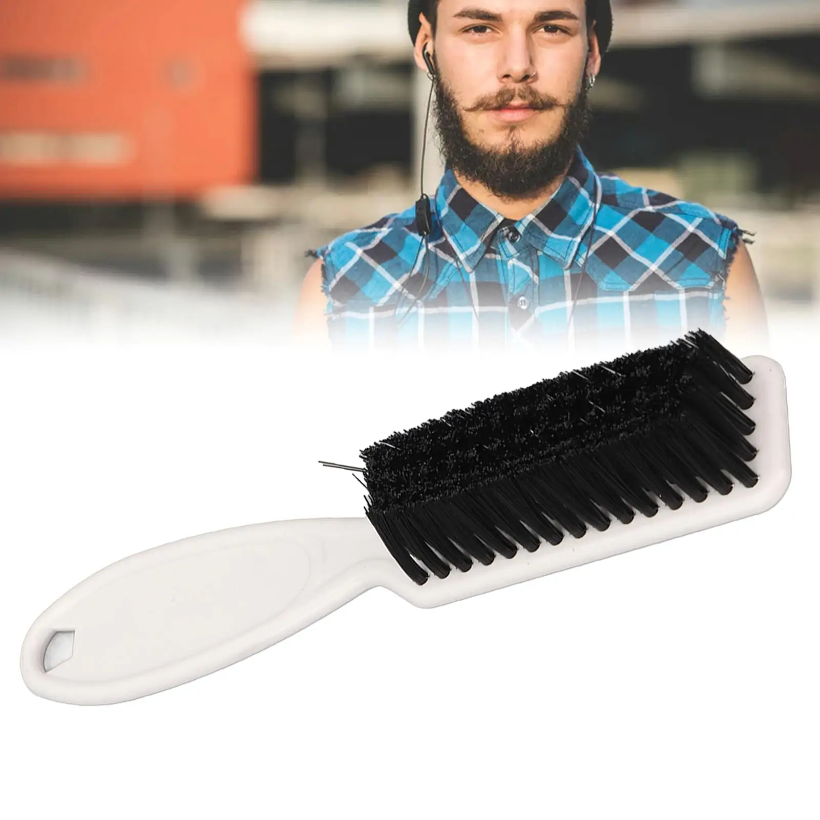 Lightweight Beard Styling Brush - Comfortable Grip, Reinforced Handle - Moderate Hardness for broken Hair Cleaning