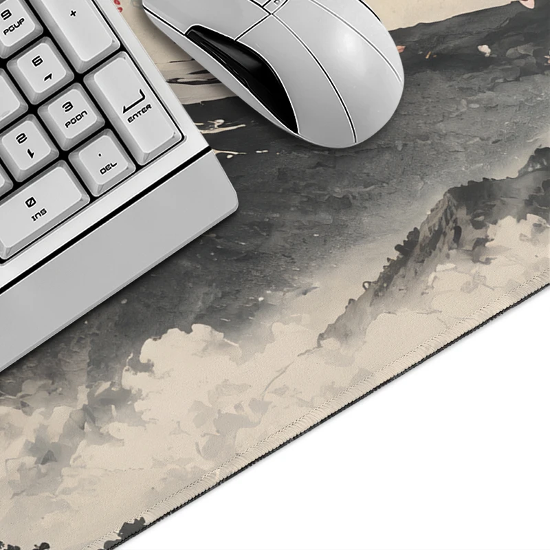 Mount Fuji Pink Sakura Red Sun Mouse Pad Gamer printon demand Home Computer Custom Mousepad XXL MousePads Computer Mice Pad