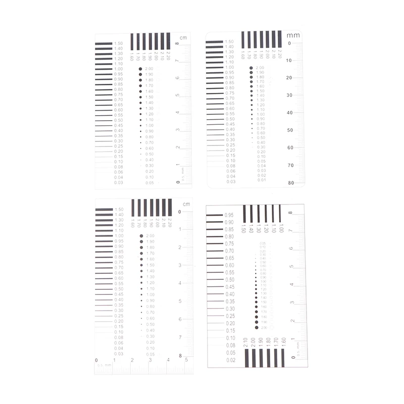 Measuring Pass Badge Gauge Stain Card Point Gauge Wire Gauge Transparent Film Ruler Welding Gage Stain Crack Contrast Ruler