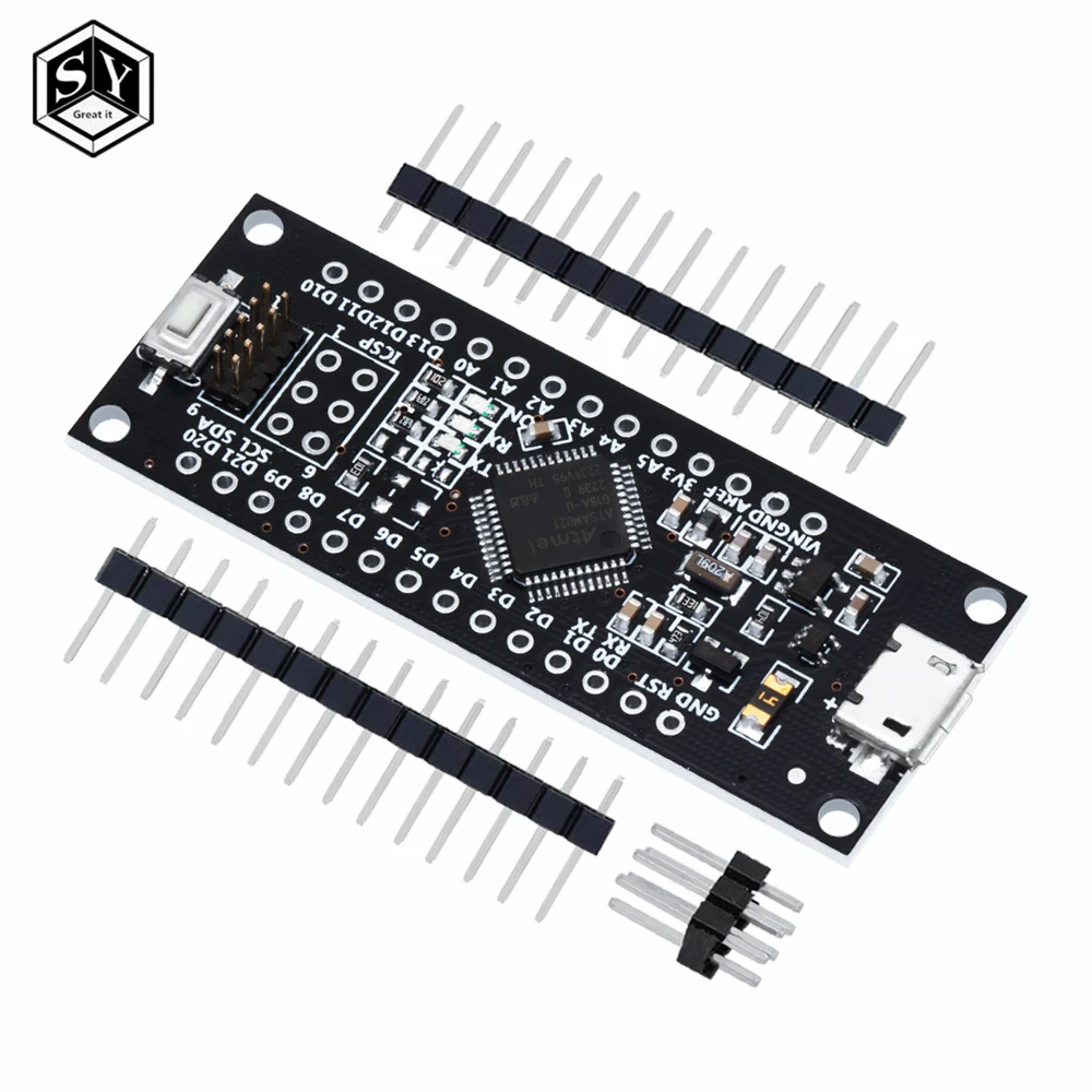 SAMD21 M0-Mini. 32-Bit ARM Cortex M0 Inti. Pin Unsoldered. Kompatibel dengan Arduino Nol Arduino M0. Bentuk Mini.