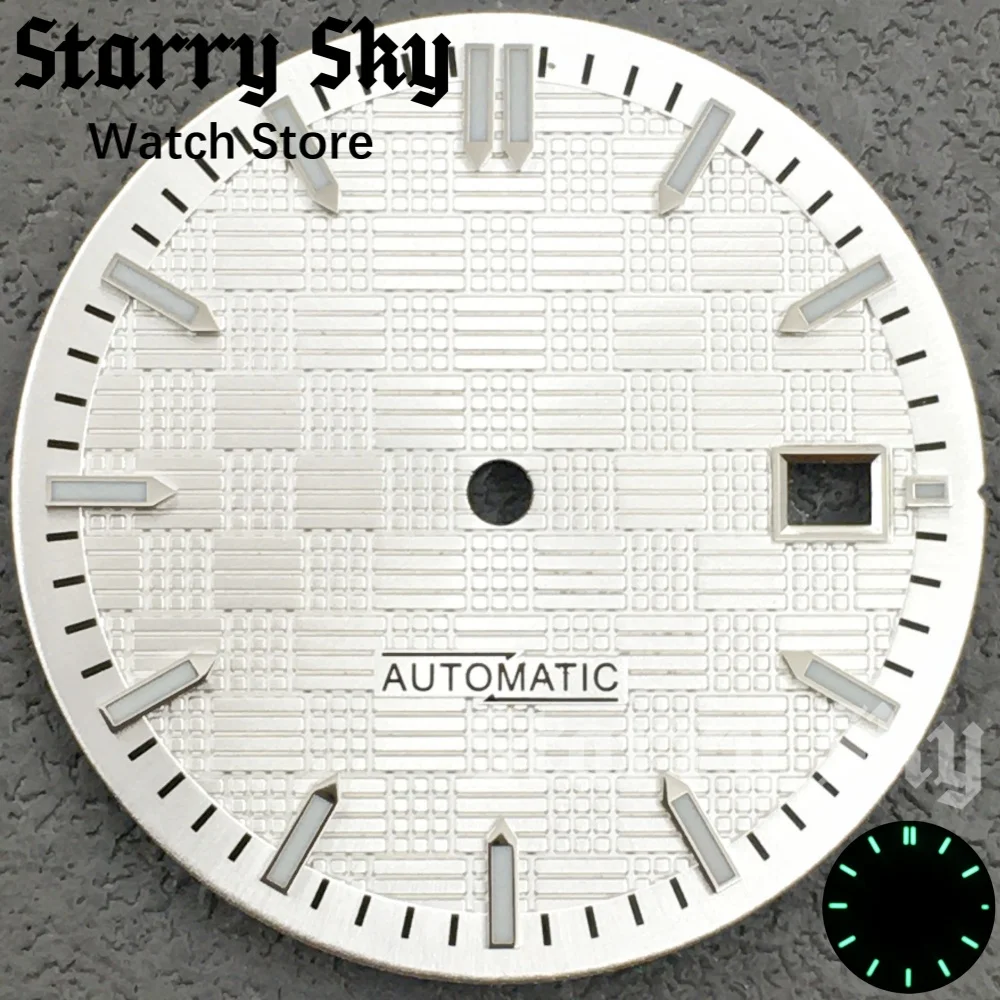 Starry Sky New 31mm Engineer Style Sterile Watch Dial With Green Luminous Suitable For NH35 Automatic Movement Watch Accessories