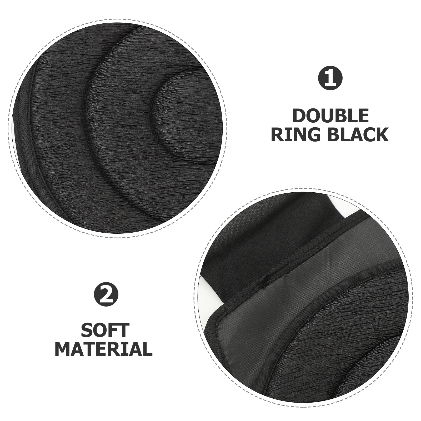 

360 Degree Swivel Seat Cushion for Car Elderly Black Double Ring Portable Rotating Pad Eva Use All Seasons Safe