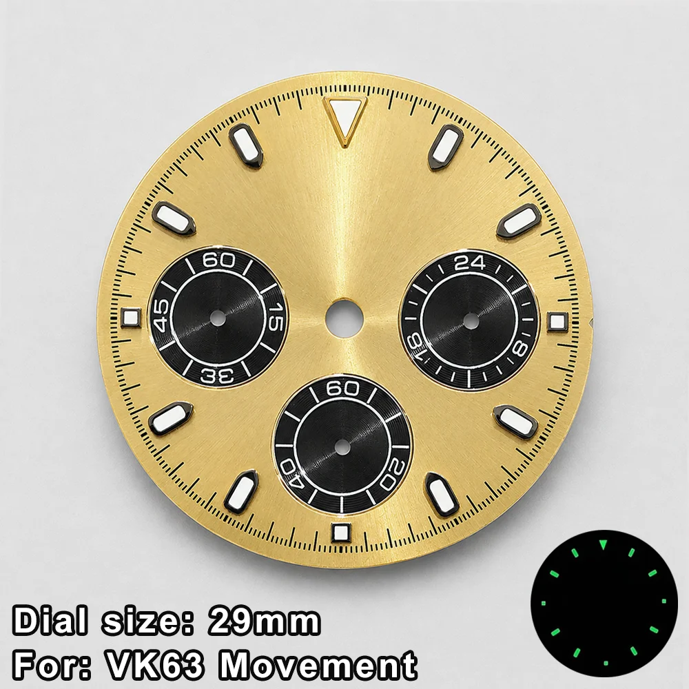 VK63 Case VK63 39mm Cases VK63 Dial VK63 Hands VK63 Movement VK63 Watch Accessories 29MM Dials Vk63 Watches Parts Replacement image 3
