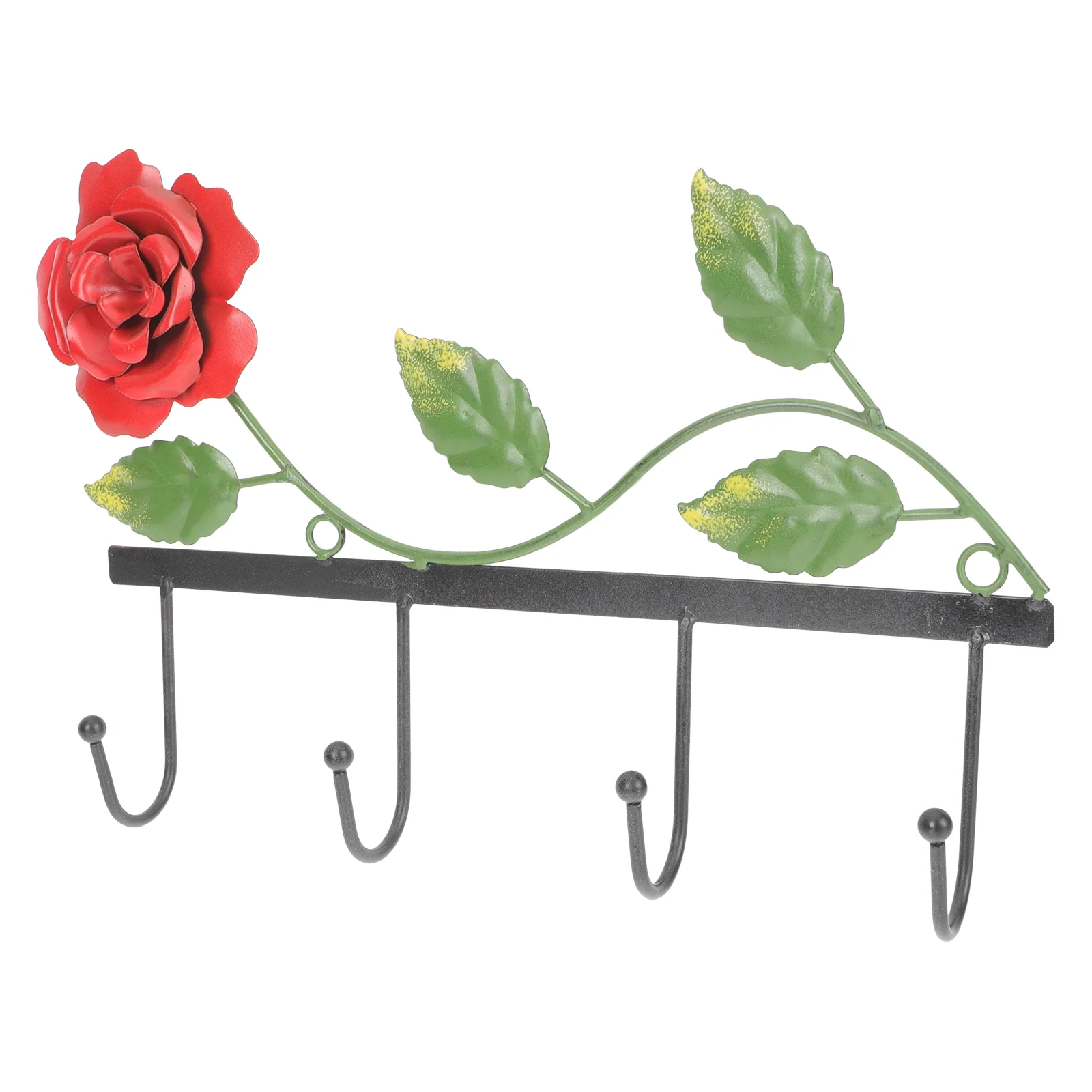 

Towel Racks Iron Rose Hook Home Hat Hooks Coat Hanger Sundries Hanging Organizer Wall Clothes Holder Red Child