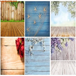 SHENGYONGBAO Digital Printed Photography Backdrops Props Flower Wood Planks Photo Studio Background CXZM-32