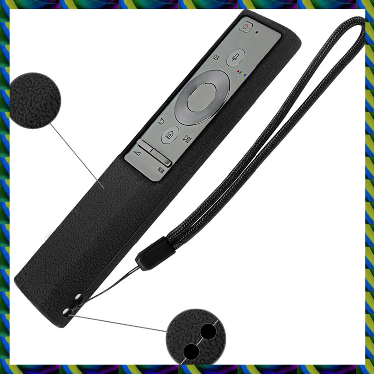 Harian 2X Penutup untuk Samsung QLED TV Bluetooth Remote Control BN59-01272A BN59-01265A BN59-01270A Case Tahan Guncangan Hitam