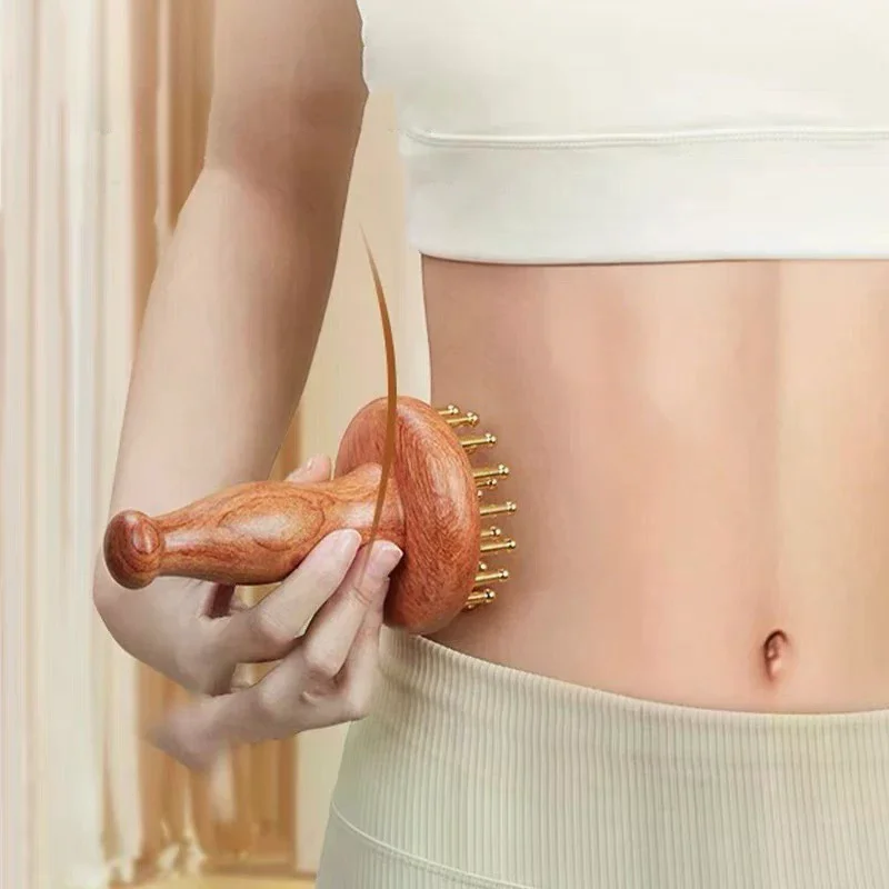 المحمولة النحاس خشبية غوا شا أداة تدليك رئيس الرقبة الساق الجسم ميريديان مدلك اللمفاوي العضلات الإغاثة الألم تدليك الأنسجة العميقة #4