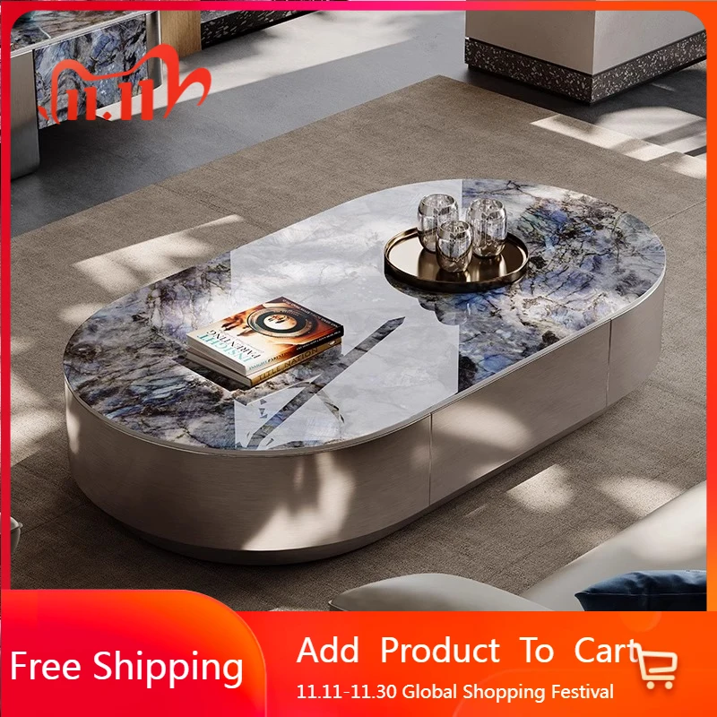 

Clear Simple Coffee Table Nordic Living Room Drawers Space Saving Coffee Table Luxury Decoration Meubles Postmodern Furniture