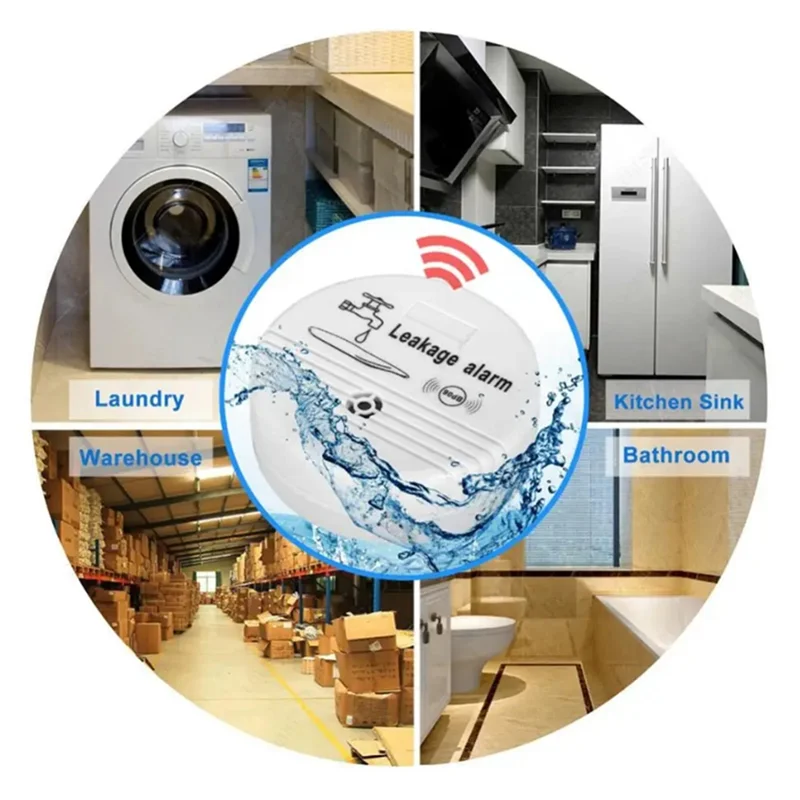 A42Z-إنذار منزلي مضاد للتسرب، غمر المياه، تصريف الغسالة، إنذار مستوى المياه