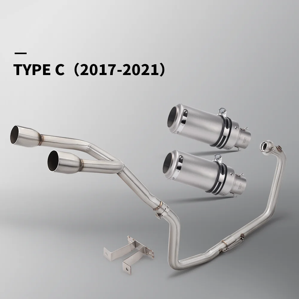 Motorcycle full system exhaust escape modified stainless steel 50.8MM front link suitable for GSX150R GSXR150 exhaust tail secti