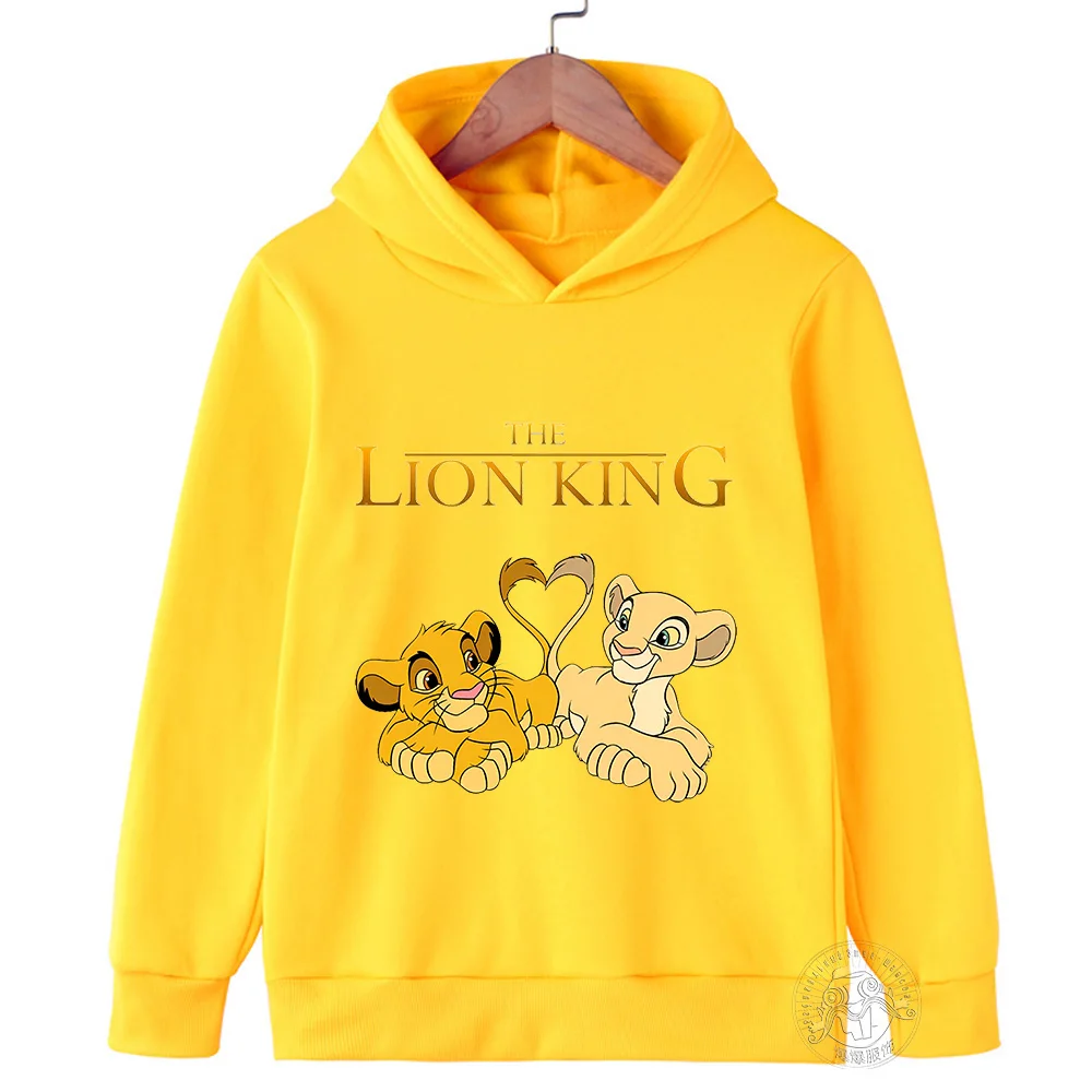 Kids Cartoon Animal King Graphic The Lion Simba Hoodies Cartoon Boys Girls Printed Sweatshirt Children Tops Long-Sleeve Clothes