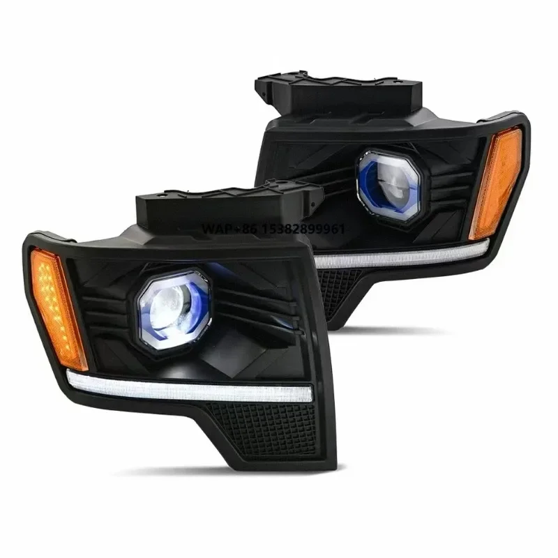 New 2009-2014 for F150 Raptor Lens Headlight Assembly Pair 12V LED Front Light Condition New Car Accessories