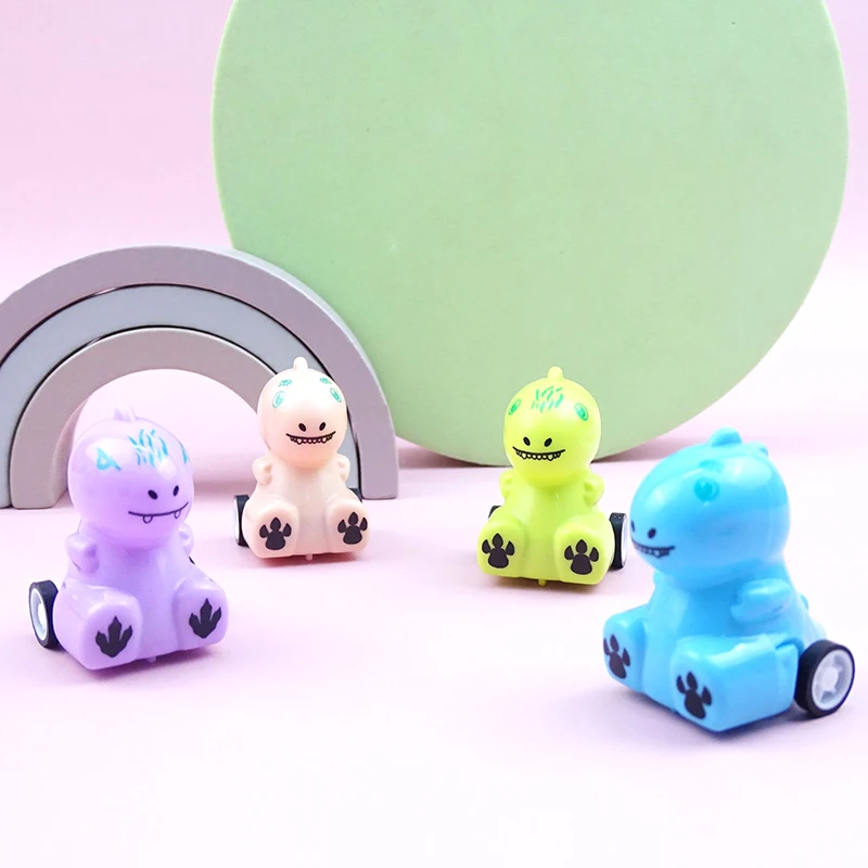 5Pcs Cartoon Mini Dinosaur Pull Back Car Funny Cute Animal Modelling Car Toy Children's Puzzle Toys Kids Holiday Birthday Gifts