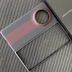 Genuine Carbon Fiber Slim Case For Honor Magic V3 MagicV3 Matte Splicing Color Anti-drop Ultra Thin Light Hard Armor Back Cover