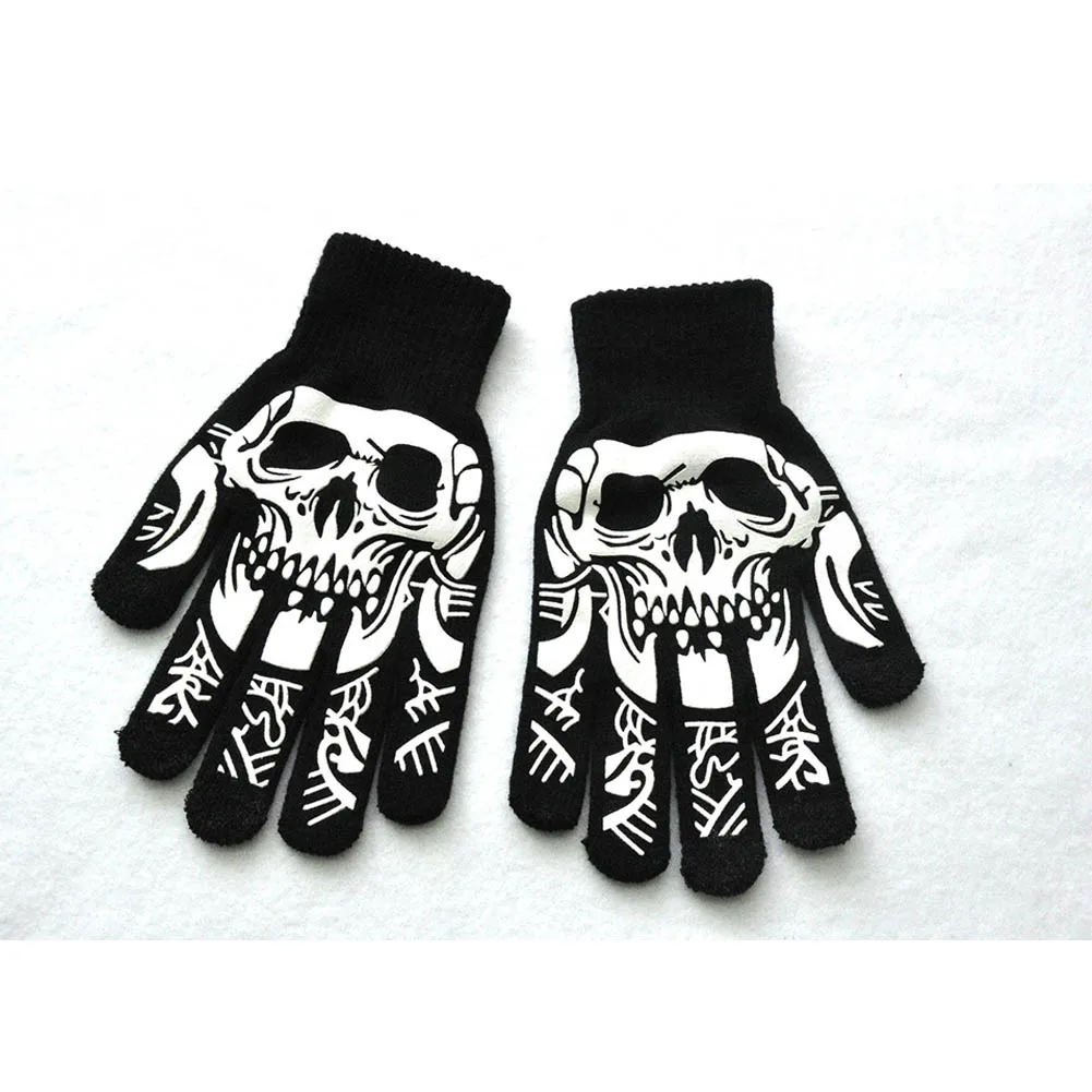 Guantes de esquí para Halloween, manopla para pantalla táctil, Calavera, fantasma, garra, decoración para fiesta de ciclismo, Unisex, mantiene el