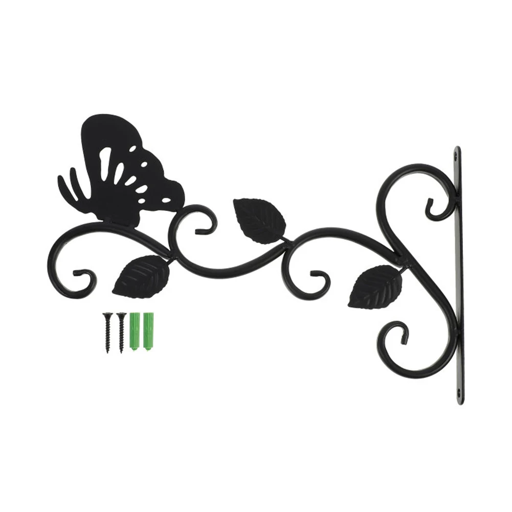 Colgador de plantas de Metal montado en la pared, gancho decorativo, ganchos de maceta para cesta de flores, alimentador de pájaros, carillón de viento, linternas