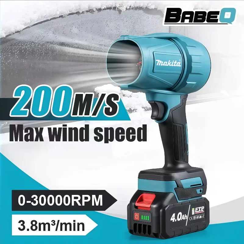 ماكيتا 30000 دورة في الدقيقة منفاخ عنيف توربو مروحة نفاثة منفضة هواء كهربائية سرعة الرياح توربو قابلة للشحن مع أداة تنظيف السيارة الخفيفة 18 فولت #1