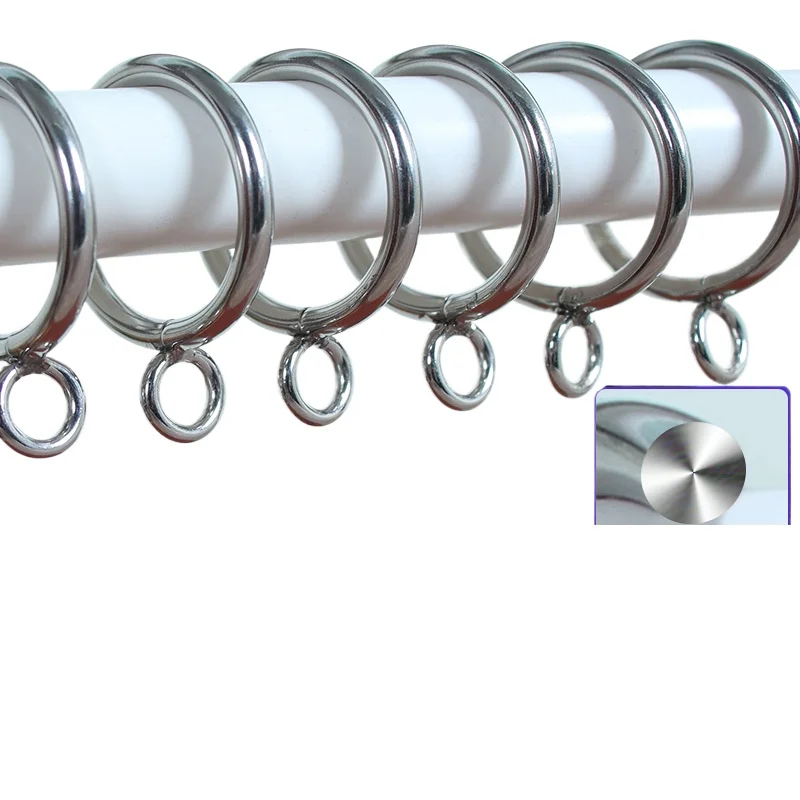 

Solid Iron Metal Curtain Rings Hooks - Vintage Roman Rod Accessories with Clasps, Reusable Drapes Hanging Rings for Home Decor
