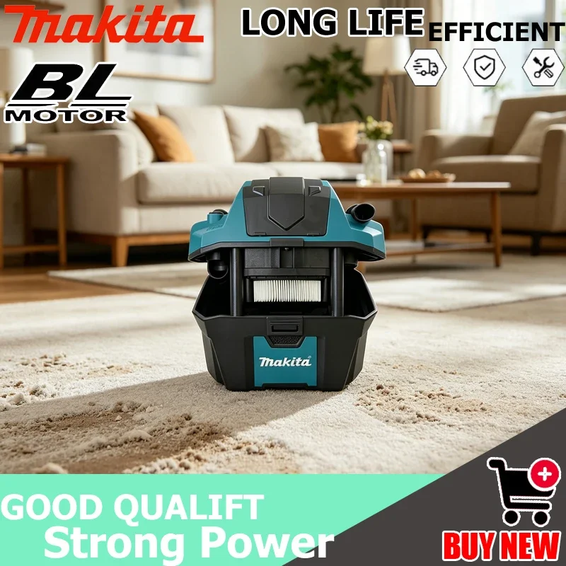 

Makita 21V Brushless Wet & Dry Vacuum, High Suction Cordless Li-ion Cleaner for Home, Workshop, DIY & Industrial Cleaning