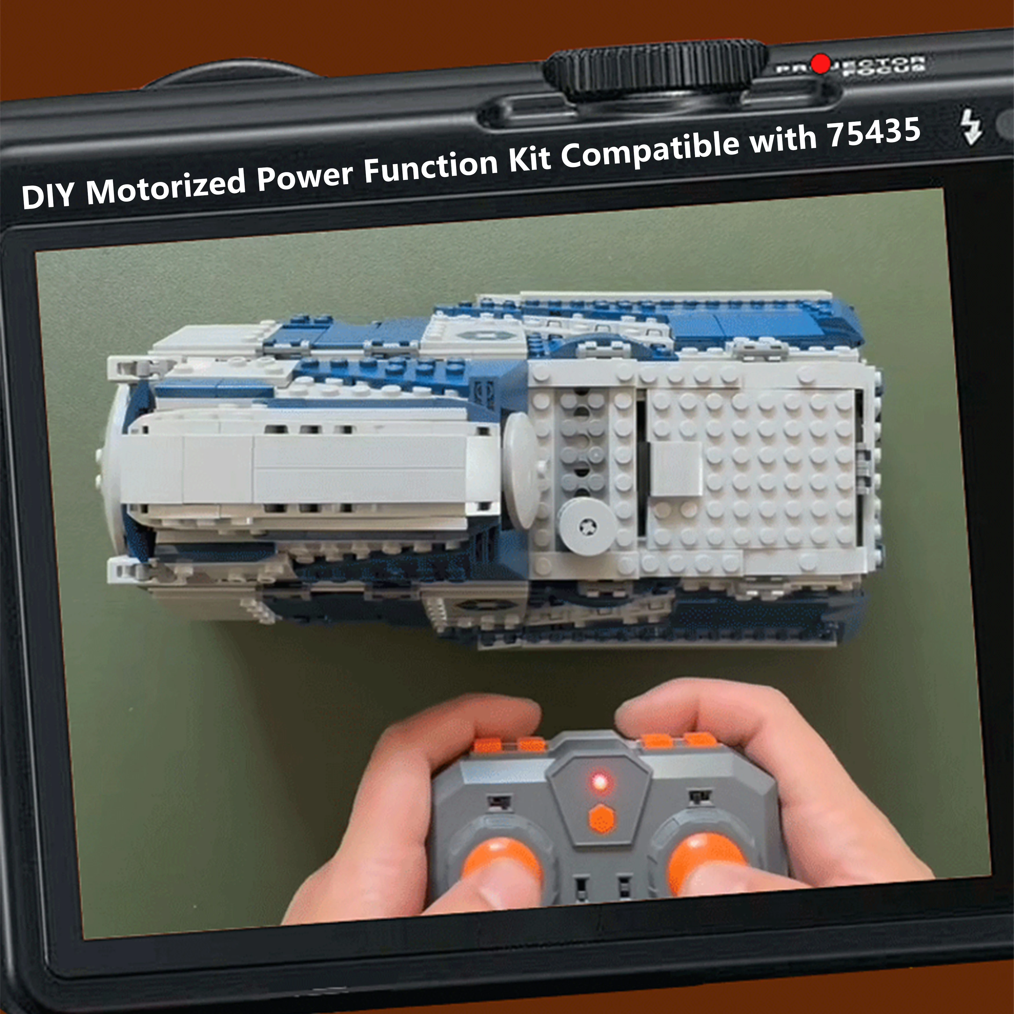 

DIY Motorized Power Function Kit Compatible with 75435 Transport Tank Building Block Model Creative Handmade High-Quality Module
