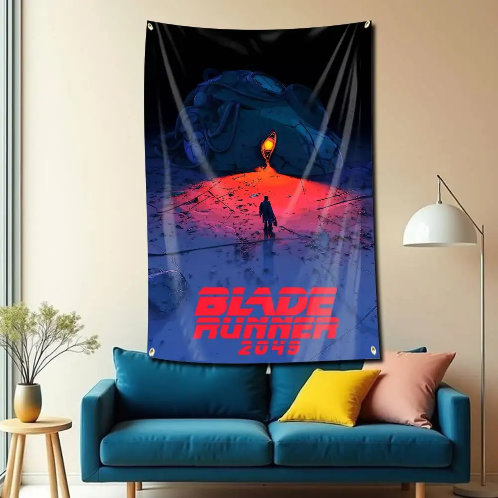 Film BR Tears-in-Rain R-Rick Deckard  Flag Tapestry Banner for Bedroom Living Room Outdoor Camping Custom Supported