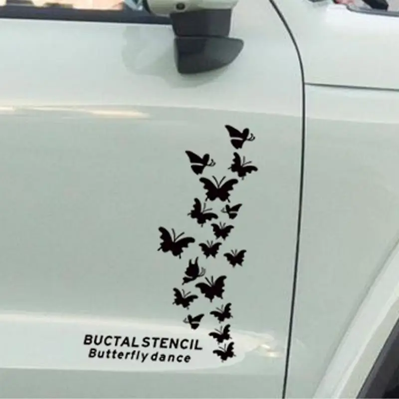 Butterfly Wall Decals Peel And Stick Waterproof Icebox Stickers Funny Car Interior Decor Sticker Wall Decal For Bumpers Laptops