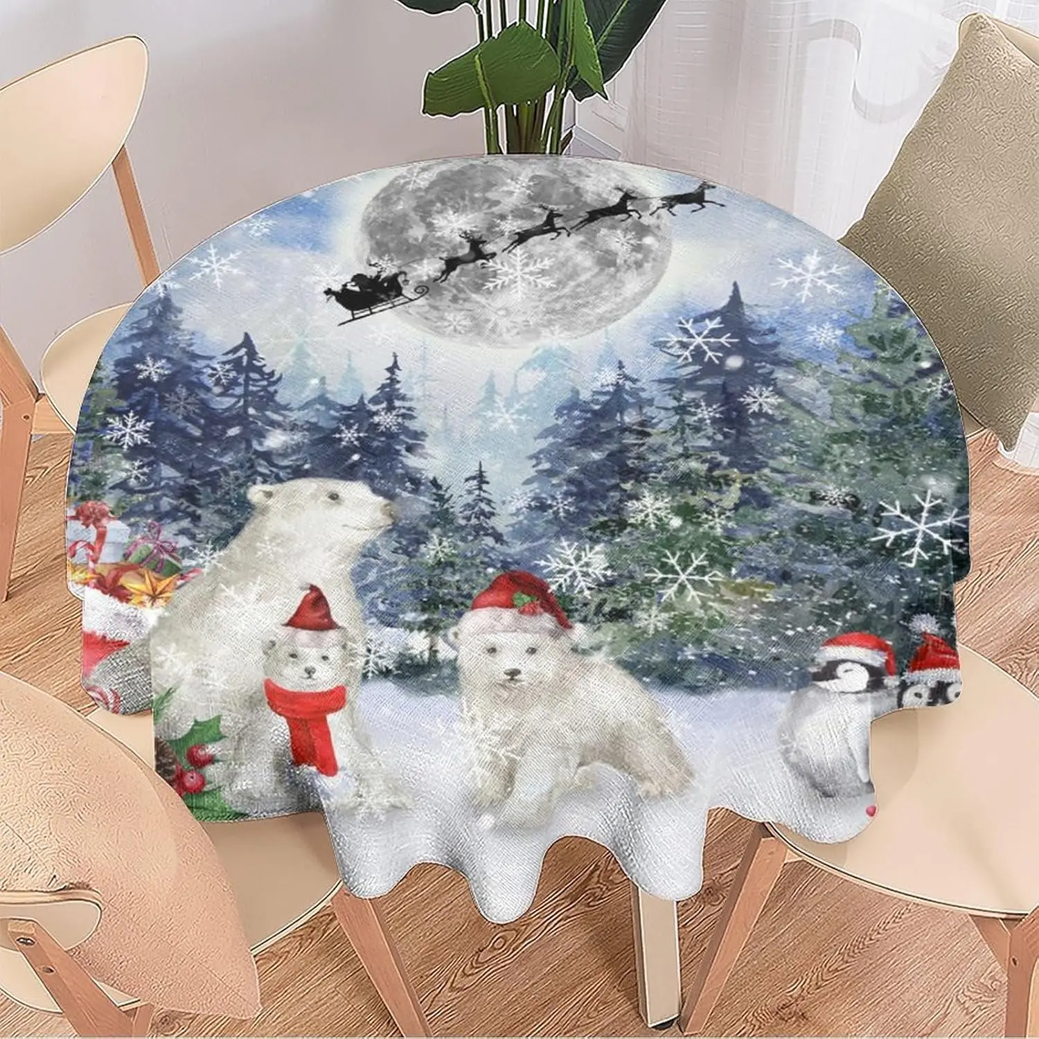 aquarela-feliz-natal-urso-polar-cozinha-redonda-toalha-de-mesa-decoracao-para-casa-rustico-inverno-floresta-vida-selvagem-pinguim-lua-cheia