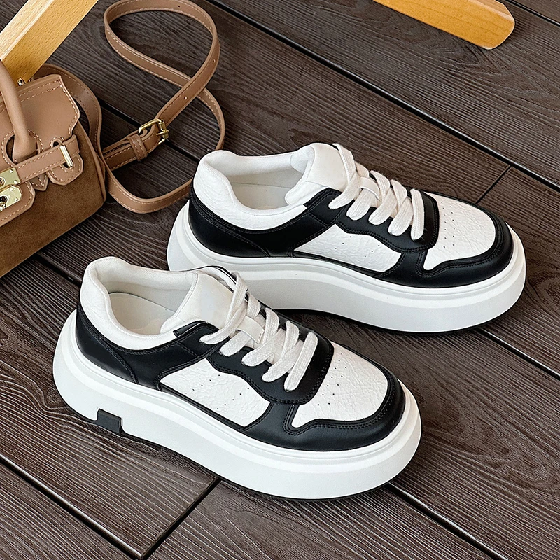 Casual Fashion Women's Shoes 2024 New Trendy Women's Sports Shoes Thick-soled Sneakers Increased Rubber Women's Minimalist Shoes