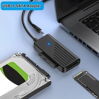 USB to SATA Adapter Cable USB 3.0 2.0 to M.2 NGFF SATA Converter for 2.5/3.5 Inch SSD HDD Hard Drive External Hub PC Accessories