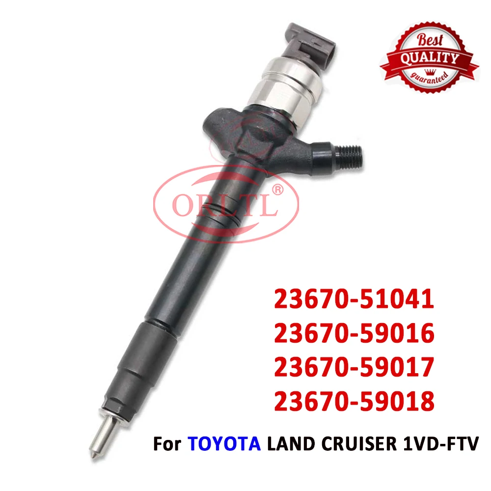 

ORLTL Common Rail Injector 23670-51041 23670-59016 23670-59017 23670-59018 For TOYOTA LAND CRUISER 1VD-FTV