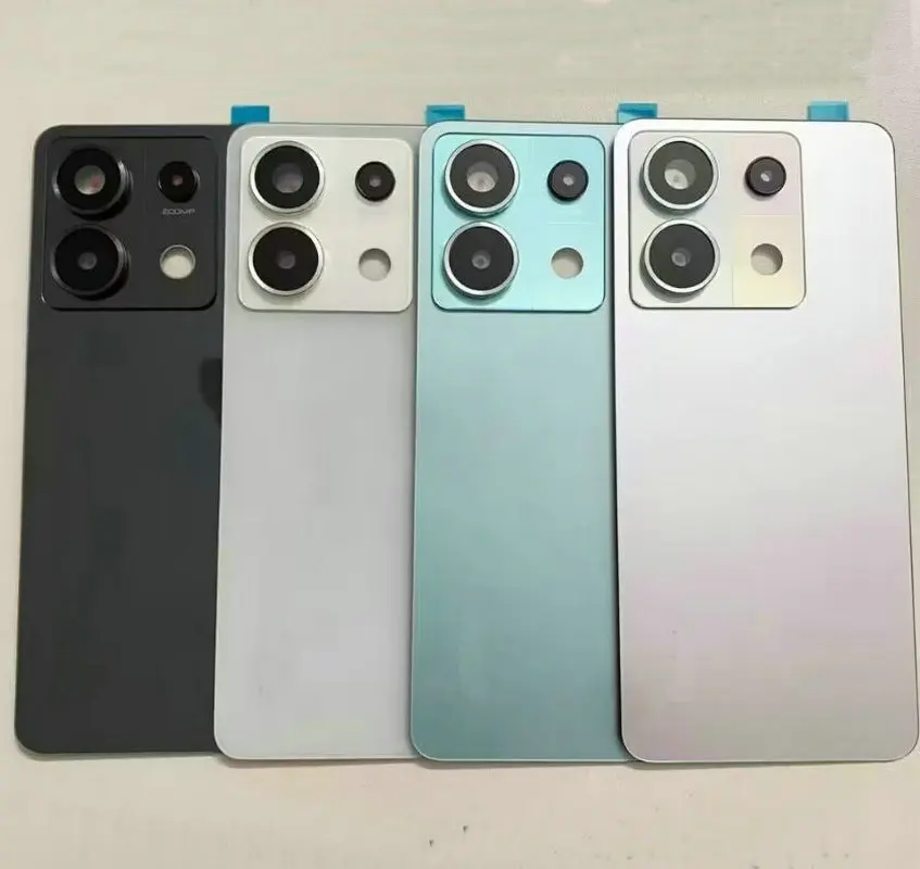 Couvercle de batterie arrière en verre, porte de boîtier avec objectif de caméra pour remplacement Xiaomi Redmi Note 13 Pro 5G