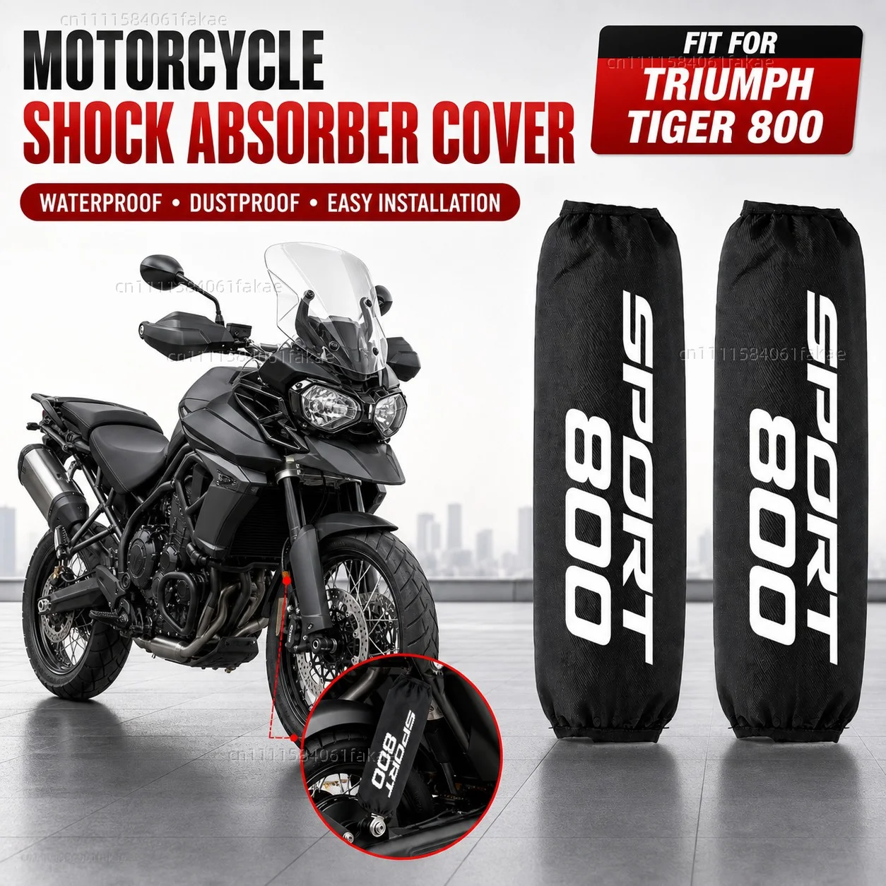 

For Triumph Tiger 660 800 900 GT PRO Rally Explorer 1200 1200 XCA XC Motorcycle Rear Shock Absorber Protector Cover 270mm 350mm