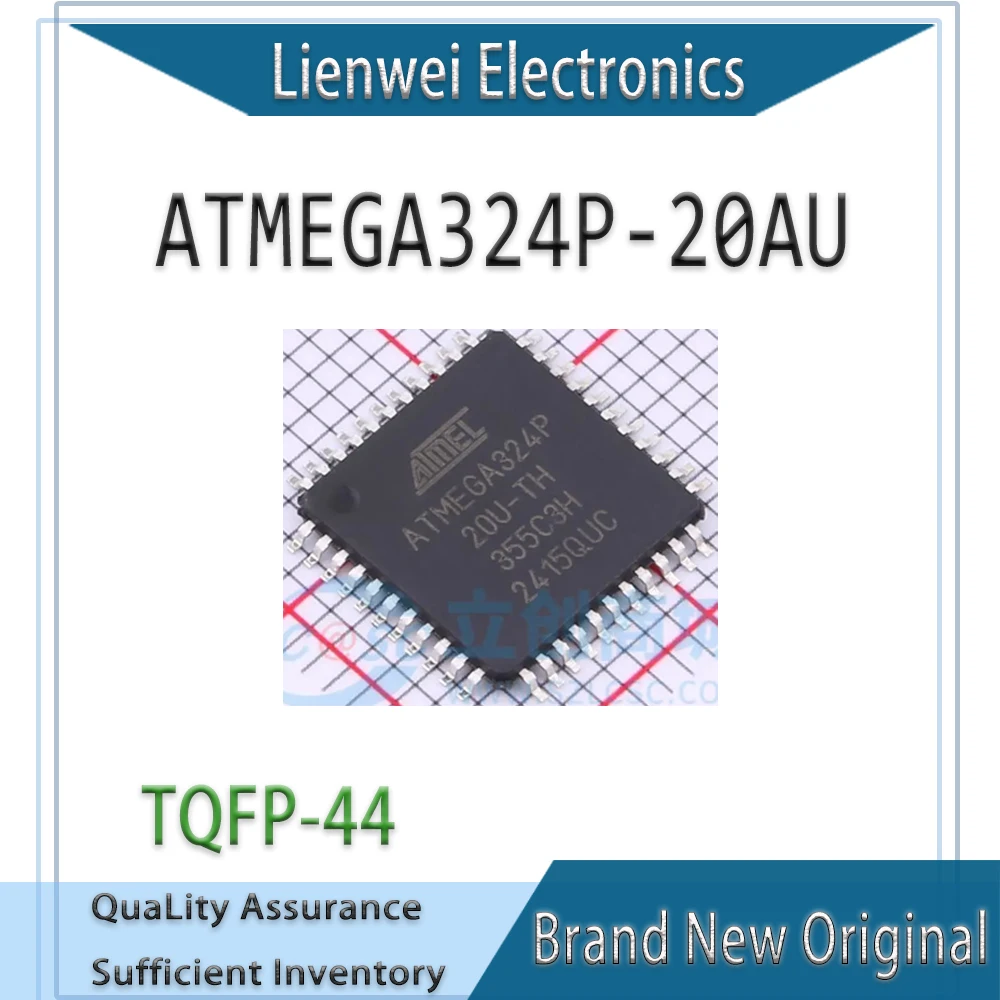 

100% New ATMEGA324 ATMEGA324P-20AU ATMEGA324P IC MCU Chipset TQFP-44
